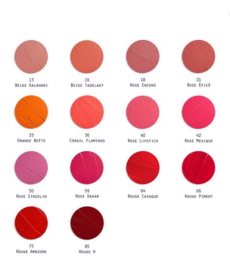 hermes lipstick color chart